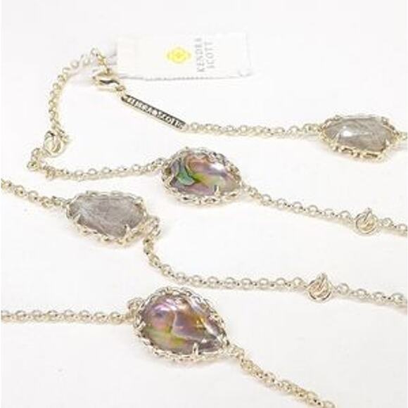 Kendra Scott Gwyneth Gold Strand Necklace NWT - Picture 7 of 16